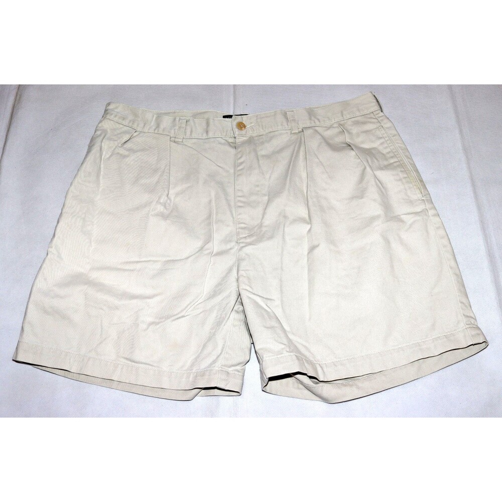 Polo Ralph Lauren Shorts Men's Size 38 Beige Pleated Cotton Andrew Chino Casual